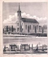 St. John's Roman Catholic Church, Priest's Residence, School and Cemetery, Dearborn County 1875